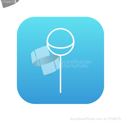 Image of Round lollipop line icon.