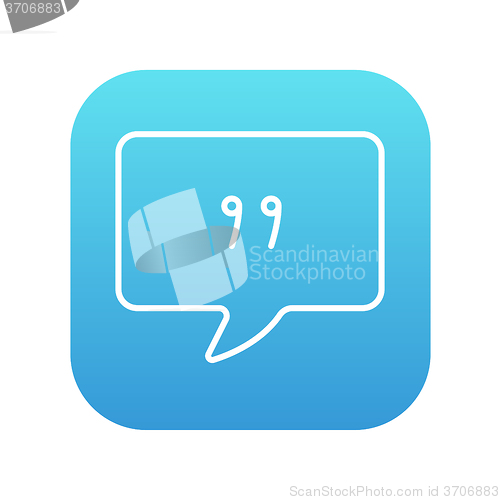 Image of Speech bubble line icon.