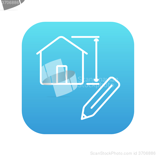 Image of House design line icon.