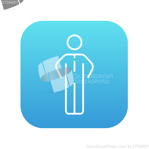 Image of Businessman standing line icon.