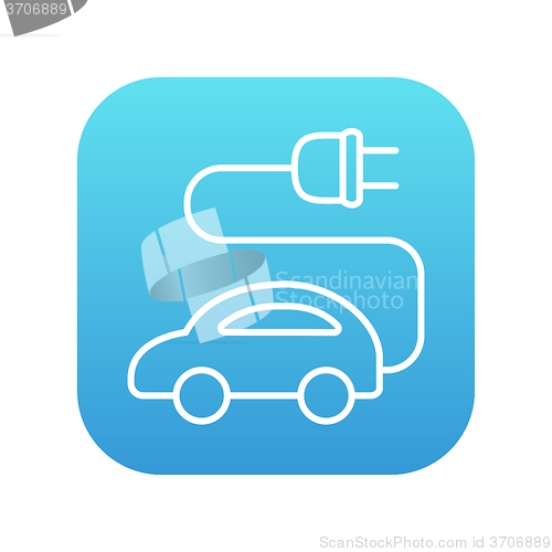 Image of Electric car line icon.