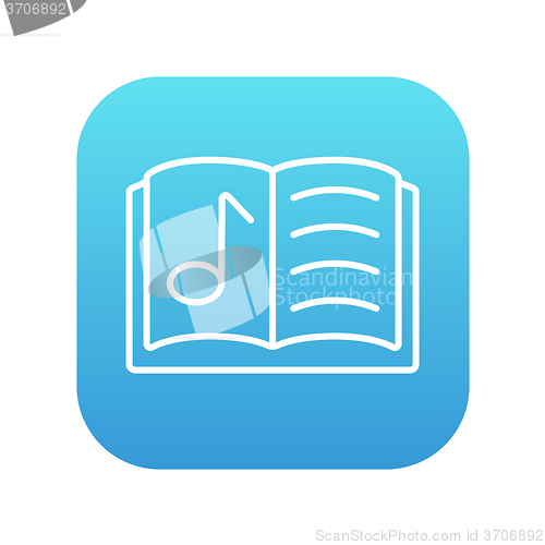 Image of Music book line icon.