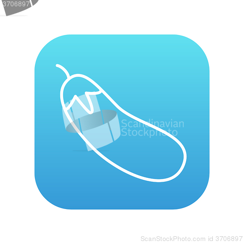 Image of Eggplant line icon.