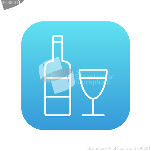 Image of Bottle of wine line icon.