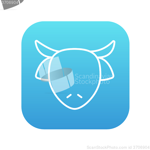 Image of Cow head line icon.