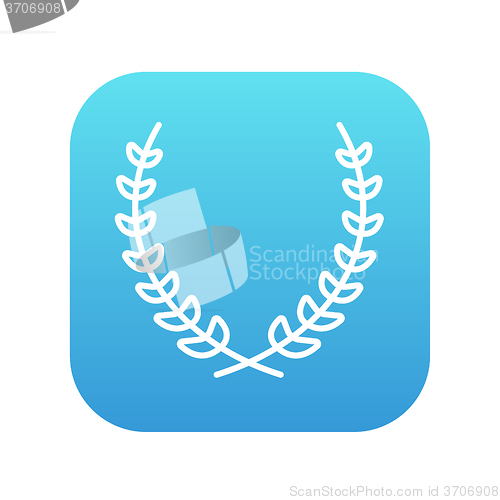 Image of Laurel wreath line icon.