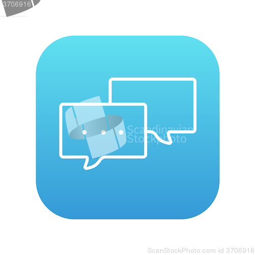 Image of Speech bubble line icon.