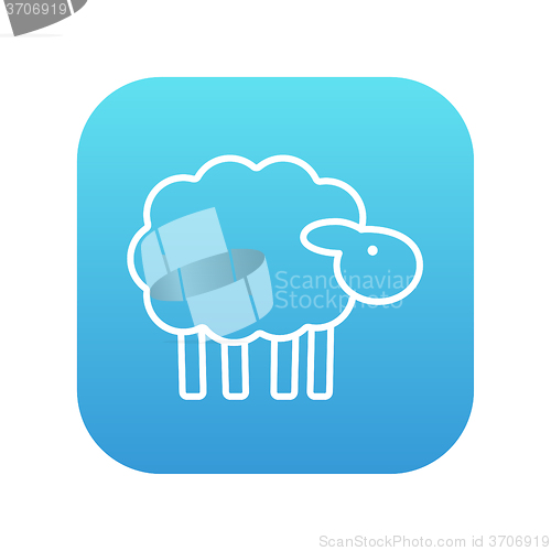 Image of Sheep line icon.