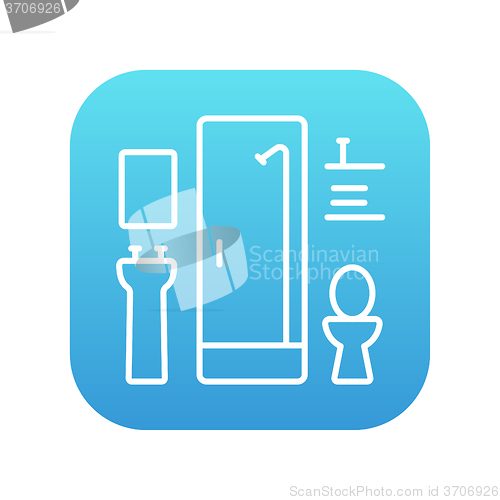 Image of Bathroom line icon.