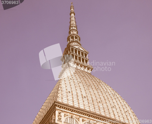 Image of Retro looking Mole Antonelliana Turin