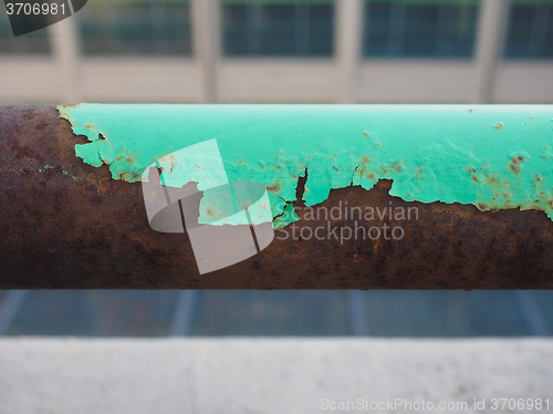 Image of Rusted steel fence
