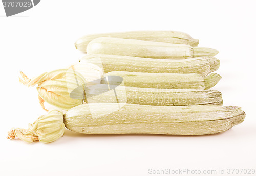 Image of Retro looking Courgettes zucchini