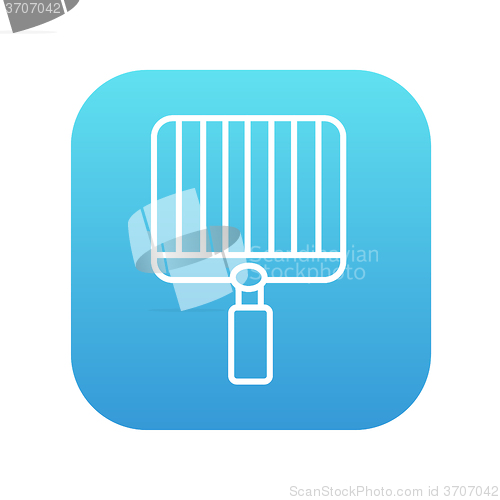 Image of Empty barbecue grill grate line icon.