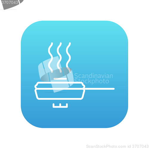 Image of Frying pan with cover line icon.
