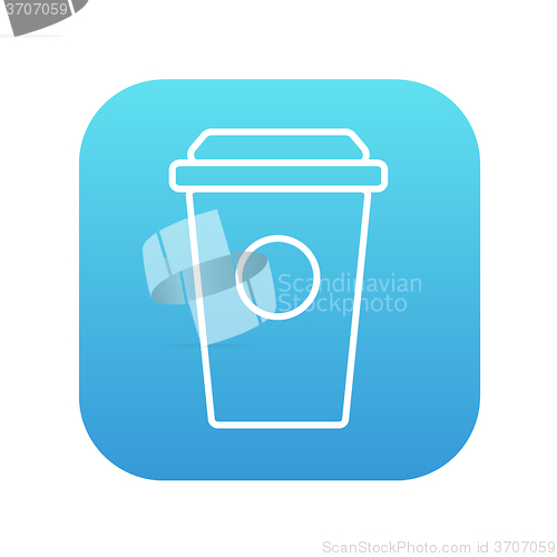 Image of Disposable cup line icon.