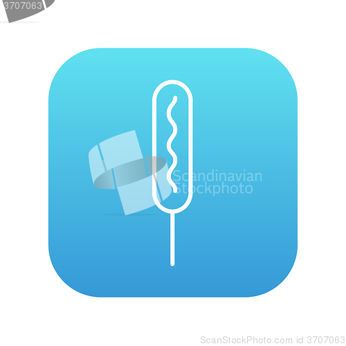 Image of Corn dog line icon.