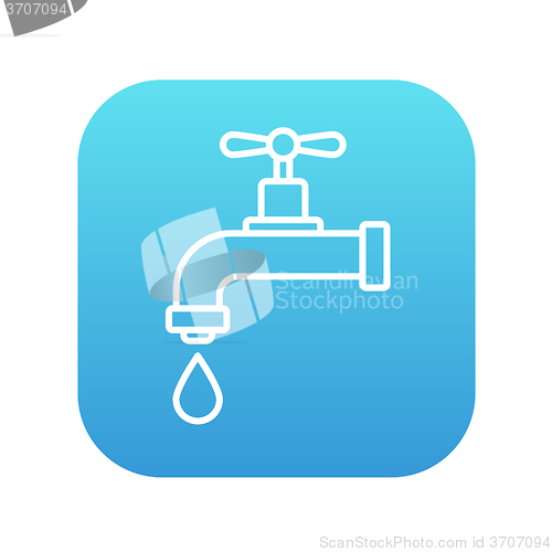 Image of Dripping tap with drop line icon.