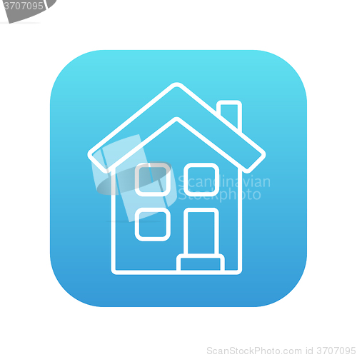 Image of Two storey detached house line icon.