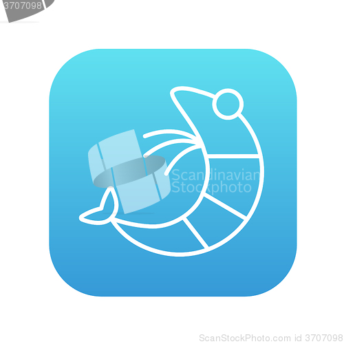 Image of Shrimp line icon.