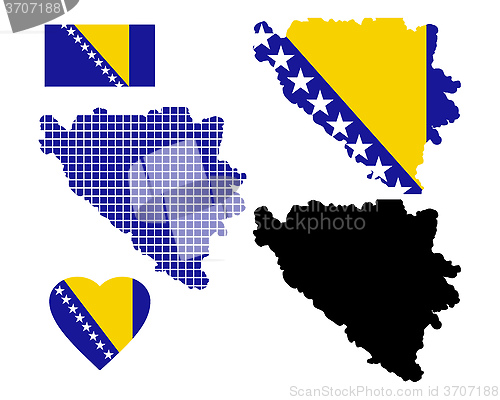 Image of Map Bosnia and Herzegovina