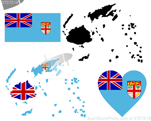 Image of map of Fiji