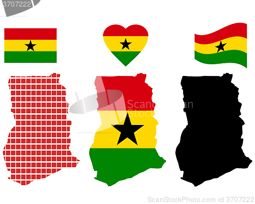 Image of map of Ghana