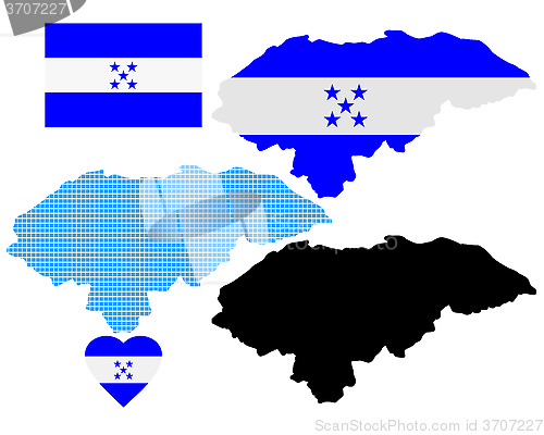 Image of map of Honduras