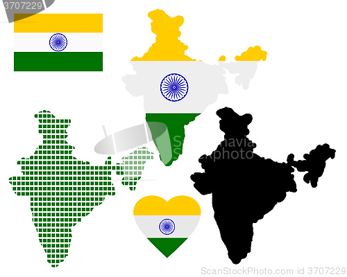 Image of map of India