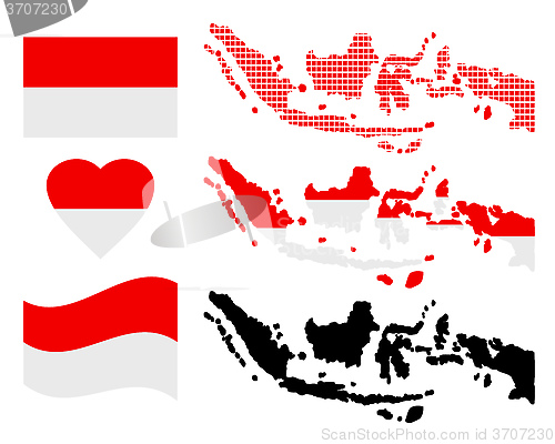 Image of map of Indonesia