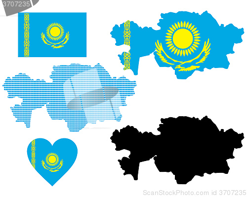 Image of map of Kazakhstan