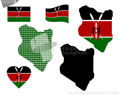 Image of map of Kenya