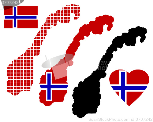 Image of map of Norway