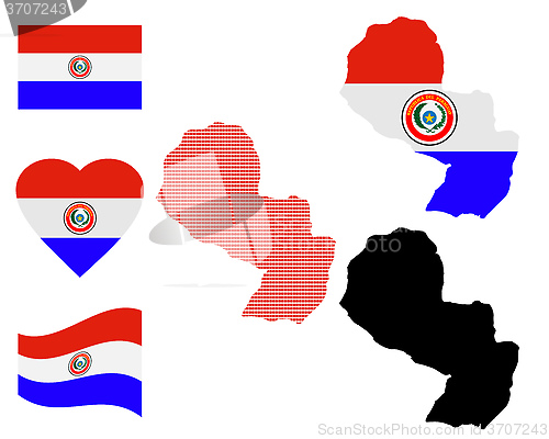 Image of map of Paraguay