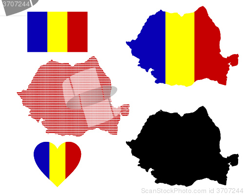 Image of map of Romania