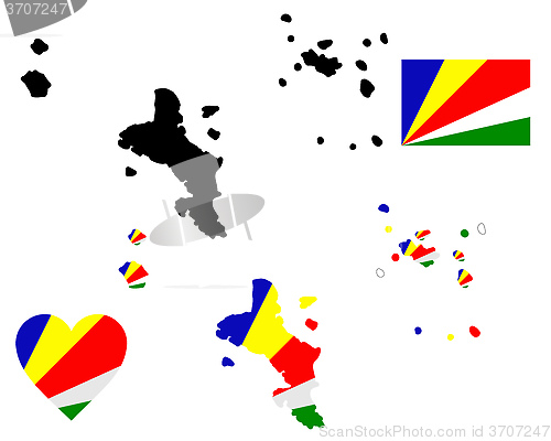 Image of map of Seychelles