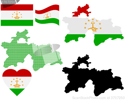 Image of map of Tajikistan