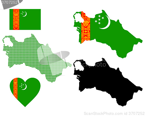 Image of map of Turkmenistan