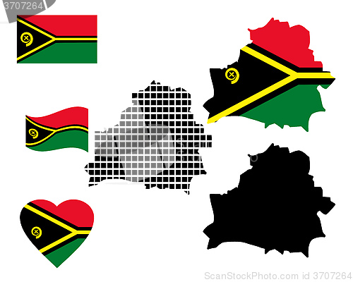 Image of map of Vanuatu