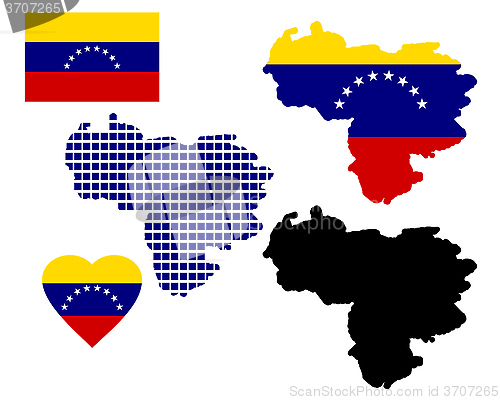 Image of map of Venezuela