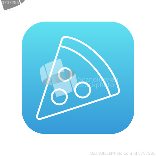 Image of Pizza slice line icon.