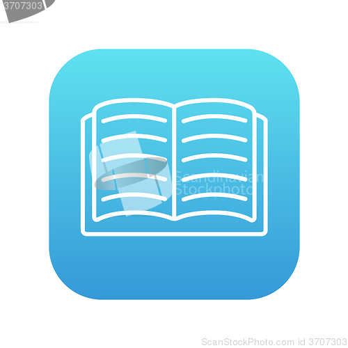 Image of Open book line icon.