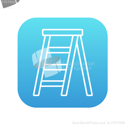 Image of Stepladder line icon.