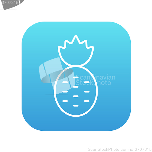Image of Pineapple line icon.