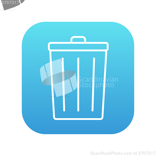 Image of Trash can line icon.