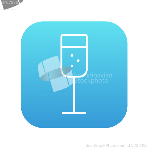 Image of Glass of champagne line icon.