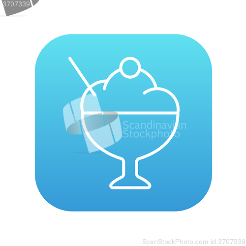 Image of Cup of ice cream line icon.