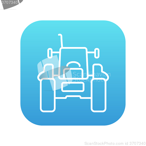 Image of Tractor line icon.