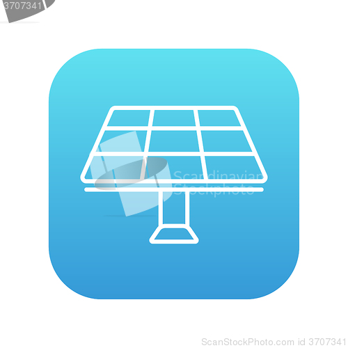 Image of Solar panel line icon.