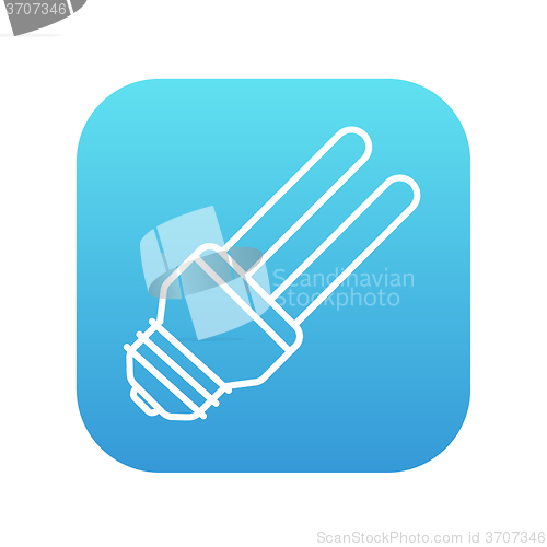 Image of Energy saving light bulb line icon.