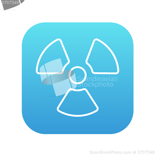 Image of Ionizing radiation sign line icon.